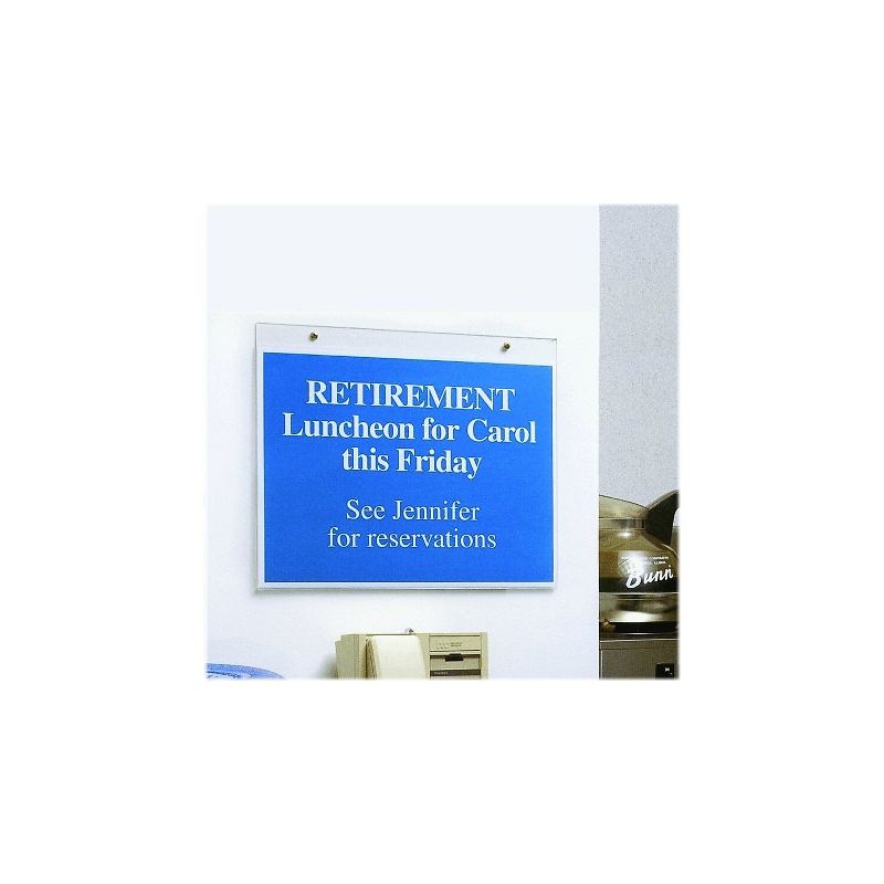 Nu-Dell Wall Sign Holder Horizontal 11"x8-1/2" Clear 38008, 3 of 4