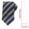 INSPIRE CHIC Men's Stripe Self-Tied Skinny Silk Slim Necktie for Graduation Wedding Party Uniforms 1Pc - 2 of 4