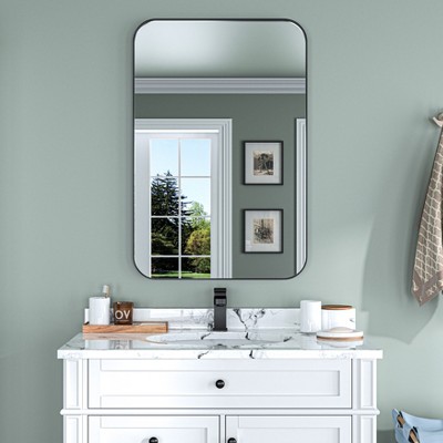 Organnice Aluminum Frame Bathroom Vanity Mirror with Clear Glass