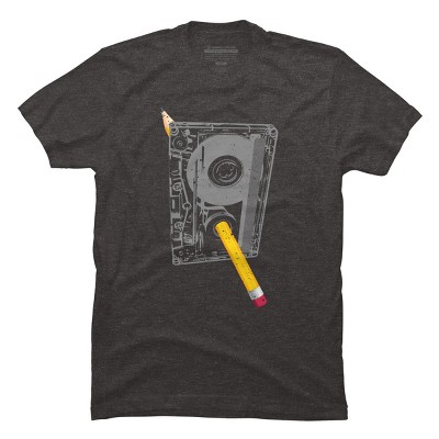 Men's Design By Humans Old School Pencil Rewind By clingcling T-Shirt