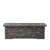 56 Inch Rectangular Outdoor Fire Pit with 40,000 BTU and Faux Stone Concrete Finish - 2 of 4