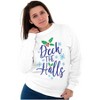 Christmas Deck The Halls Snowflakes Sweatshirt for Men or Women Brisco Brands - 4 of 4