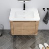 GDFStudio Nibley Wall-Mounted Bathroom Vanity with Ceramic Sink - 2 of 4