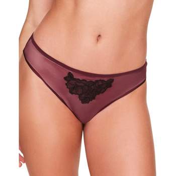 Women's Lace And Mesh Cheeky Lingerie Underwear - Auden™ Purple