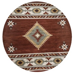 Alora Decor Ryder Southwest Medallion Rug Rust - 1 of 3