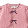 Hope & Henry Girls' Organic Button Front Bow Detail Sweater Dress, Rose, 6 - 2 of 3