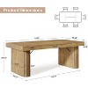 Tribesigns 70.87" Large Dining Table for 6-8 People, Farmhouse Kitchen Table with Wooden Tabletop - 3 of 4