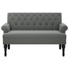 vidaXL Bench with Backrest Dark Gray 47.2 in.x24.4 in.x29.7 in. Fabric - 3 of 4
