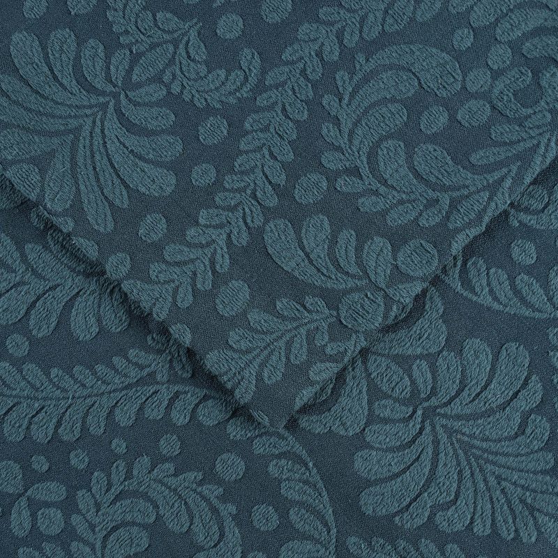 Vintage Cotton Blend Jacquard Floral Scalloped Edges Bedspread Set by Blue Nile Mills, 3 of 7