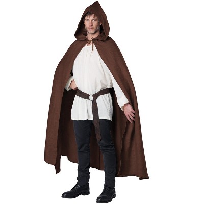 California Costumes Hooded Cloak Adult Costume (brown), One Size : Target