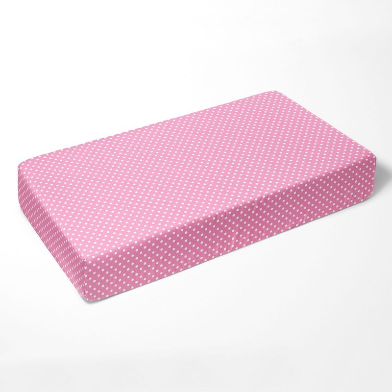 Bacati - Elephants Pink/Fuschia/Gray 4 pc Crib Bedding Set with Diaper Caddy, 4 of 10