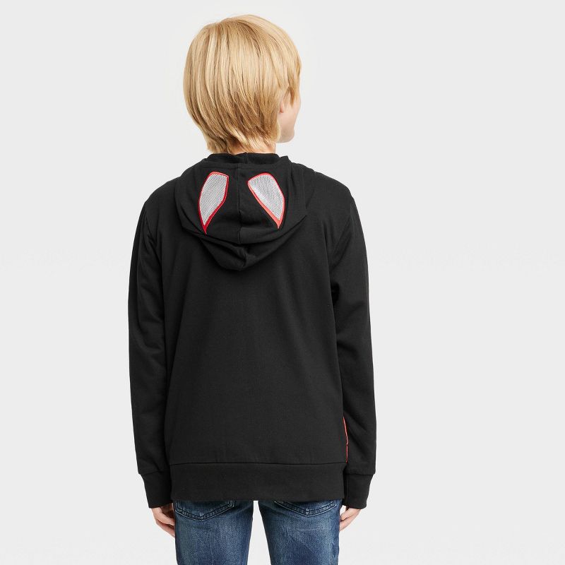 Boys' Spider-Man: Miles Morales Cosplay Sweatshirt - Black, 2 of 6