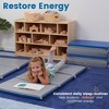 ECR4Kids Premium Folding Rest Mat, 3-Section, 2in, Blue/Grey, 5-Pack - 3 of 4