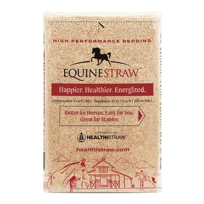 HealthiStraw EquineStraw All-Natural, Clean Straw Horse Bedding, 3 cu ft (Covers 10 to 12 cu ft)