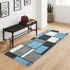 Machine Washable Area Rug - Non Slip Low Pile Modern Rug with Geometric Pattern, Living Room, Dining Room & Home Office - 2 of 4