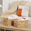 BRINJOY Wicker Basket, Organizing Basket, Storage Basket with Built-in Handles, Water Hyacinth Shelves (Medium 2-Pack, Natural Water Hyacinth) - 2 of 4