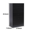 SUGIFT 5 Drawer Dresser, Modern Wood Chest of Drawers for Bedroom, Black - 4 of 4