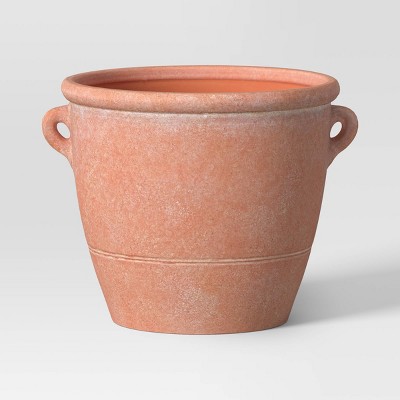 Antique Ceramic Indoor Outdoor Planter Pot 11.18"x9.84" Terracotta Orange - Threshold™ designed with Studio McGee