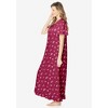 Dreams & Co. Plus Size Long Floral Print Cotton Gown - 4 of 4