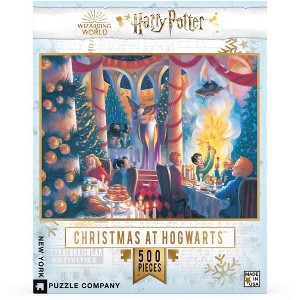 New York Puzzle Company Christmas at Hogwarts 500 500 Piece Puzzle - 1 of 4
