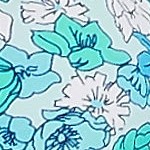 turquoise/aqua small floral