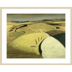 41" x 33" Grassy Road Over The Downs by Eric Hains Wood Framed Wall Art Print - Amanti Art: Giclee Printed, Hardwood Frame, Wire Mounted - 1 of 4