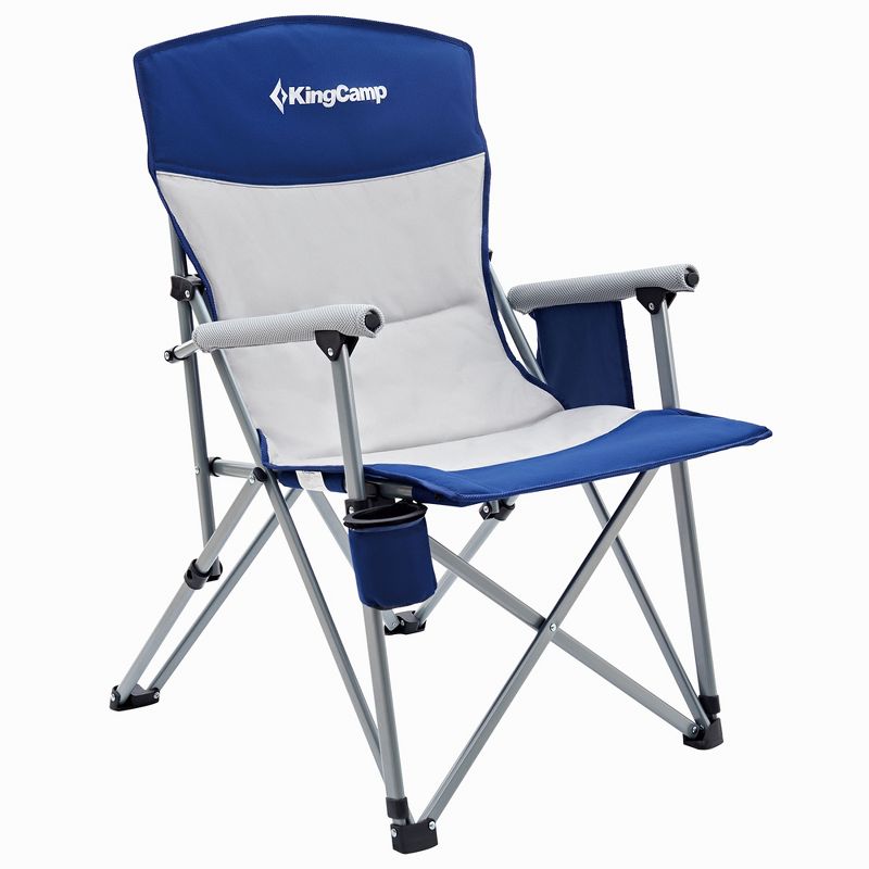 KingCamp Padded Outdoor Folding Lounge Chair Swiveling Cupholder, Side Pocket, and Carry Bag for Camping, Sporting Events, and Tailgating, 2 of 7