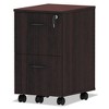 Alera Alera Valencia Series Mobile Pedestal, Left or Right, 2 Legal/Letter-Size File Drawers, Mahogany, 15.38" x 20" x 26.63" - 3 of 4