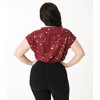 Unique Vintage Women's Plus Twill Sleeveless Blouse - 3 of 4