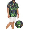 LA LEELA Men's Hawaiian Shirts Short Sleeve Button Down Shirt Mens Hawaii Shirts Boho Holiday Casual Summer Beach Shirts for Men Funny - 2 of 4