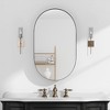 Dovelina Iron Frame Arched Wall Mirror Cabinet Multifunctional Wall-Mounted Mirrored Cabinet with Magnetic Doors - 3 of 4