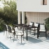 vidaXL Garden Dining Set Black and Cream White - 2 of 4