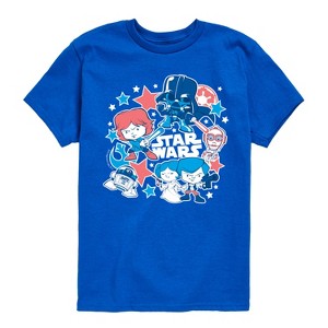 Boys' - Star Wars - Americana Stickers Short Sleeve Graphic T-Shirt - 1 of 4