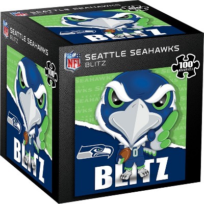 Masterpieces Blitz - Seattle Seahawks Mascot 100 Piece Jigsaw Puzzle ...