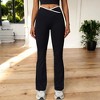 Anna-Kaci Active Women's High Waist Crisscross Yoga Pants Flare Leg for Active and Casual Wear - 2 of 4