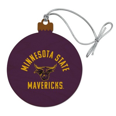 Mankato Mavericks Wood Christmas Tree Holiday Ornament