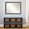 43" x 33" Wildwood Narrow Framed Wall Mirror Brown - Amanti Art: Modern Rectangle Beveled, Polystyrene Frame, No Assembly Required - 4 of 4