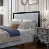 Accent Bed Modern Upholstered with Fluffy Headboard for Bedroom King Size - 3irtyhousy - 2 of 4