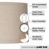 Springcrest Set of 2 Natural Linen Medium Drum Lamp Shades 15" Top x 16" Bottom x 11" High (Spider) Replacement with Harp - 2 of 4