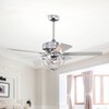 Warehouse Of Tiffany Santana 52" Chrome Polished Finish Mid-Century Style Ceiling Crystal Fan with Remote Control - 2 of 2