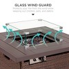 Best Choice Products 32in Fire Pit Table 50,000 BTU Outdoor Wicker Patio w/ Wind Guard, Glass Beads, Cover - 3 of 4