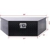 "39" Aluminum Truck Bed Tool Box, 5-Bar Tread Heavy Duty Storage, Lockable Trailer Tongue Organizer for Pickups & RVs, Rustproof Design - 2 of 4