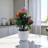 Unique Bargains Artificial Plants Phalaenopsis Orchid Display Plastic 3.74"x3.74"x10.63" 1 Pc - 2 of 4