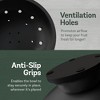 Black Bamboo Fruit Bowl - 11" Wooden Pedestal Bowl for Kitchen Counter or Dining Table, Modern Fruit Basket and Banana Holder - 4 of 4