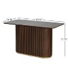 Christopher Knight Home Cassian 63"W Mid-Century Modern Wooden Pedestal Counter Table - 3 of 4