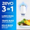 Zevo Flying Insect Indoor Light Fly Trap Starter Kit, Catches House Flies, Fruit Flies, Gnats, & More - 1 Trap + 1 Refill - 2 of 4