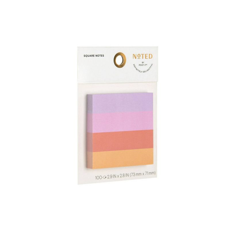 Post-it Square Notes 2.9&#34;x2.8&#34; Rainbow-Striped, 4 of 14