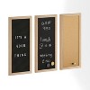 Martha Stewart Cork/Chalk/Letter Board Set Woodgrain Frame Natural Wood: Desk Organizer for Office Organization - 4 of 4