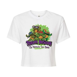 Women's - Teenage Mutant Ninja Turtles Mutant Mayhem - Train Insane Cropped Graphic T-Shirt - 1 of 4