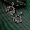 SOHI Women's Chalice Silver Hollow Circular Drop Earrings - 2 of 4